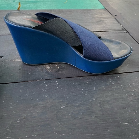 NR Rapisardi Color Block Leather Platform Sandals - Picture 2 of 10
